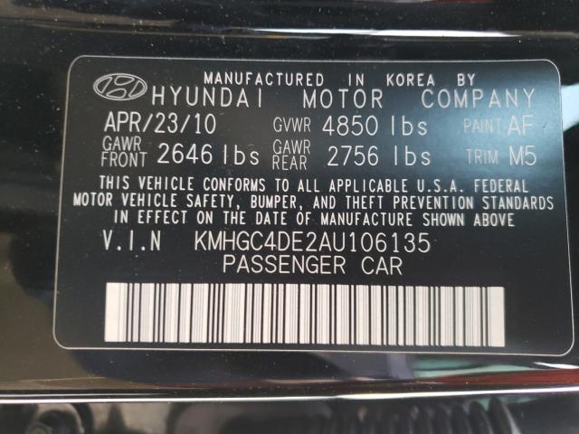 Photo 9 VIN: KMHGC4DE2AU106135 - HYUNDAI GENESIS 3. 