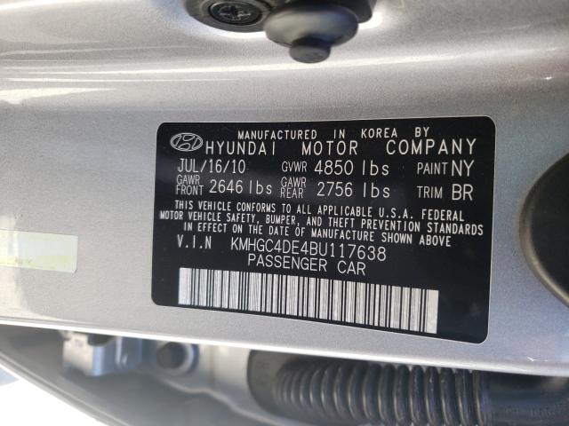 Photo 9 VIN: KMHGC4DE4BU117638 - HYUNDAI GENESIS 3. 