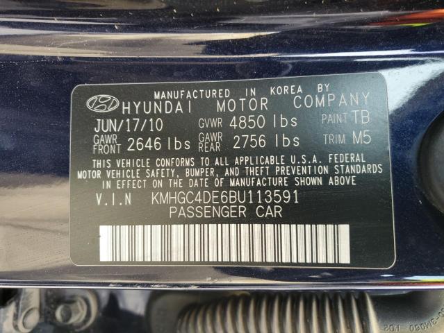 Photo 11 VIN: KMHGC4DE6BU113591 - HYUNDAI GENESIS 