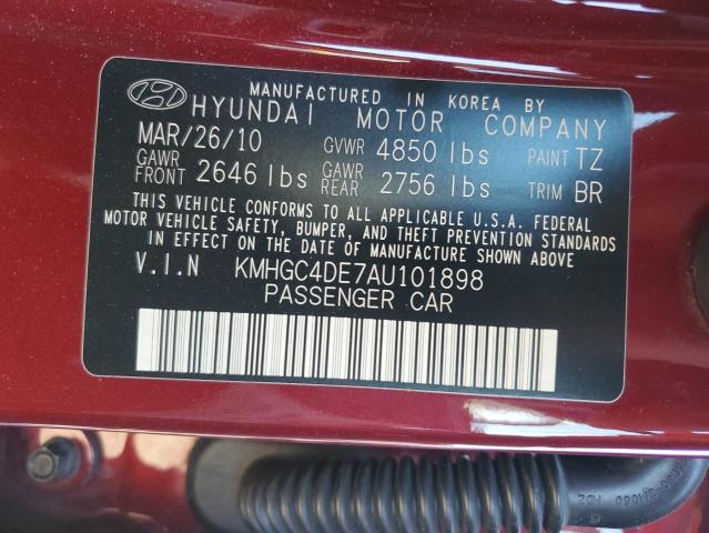 Photo 12 VIN: KMHGC4DE7AU101898 - HYUNDAI GENESIS 