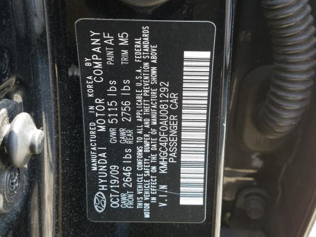 Photo 9 VIN: KMHGC4DF0AU081292 - HYUNDAI GENESIS 4. 