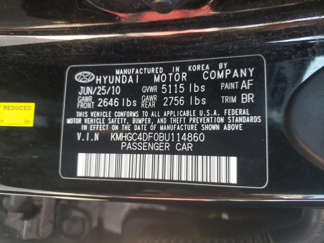 Photo 9 VIN: KMHGC4DF0BU114860 - HYUNDAI GENESIS 4. 