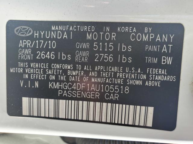 Photo 9 VIN: KMHGC4DF1AU105518 - HYUNDAI GENESIS 4. 