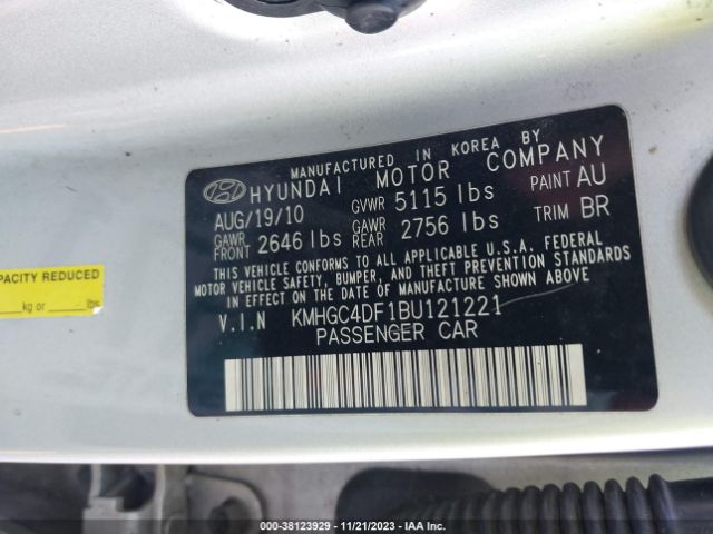 Photo 8 VIN: KMHGC4DF1BU121221 - HYUNDAI GENESIS 