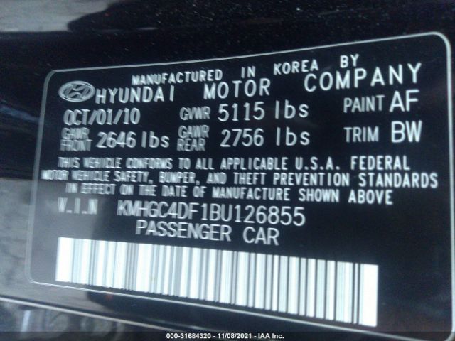 Photo 8 VIN: KMHGC4DF1BU126855 - HYUNDAI GENESIS 