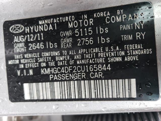 Photo 11 VIN: KMHGC4DF2CU165844 - HYUNDAI GENESIS 