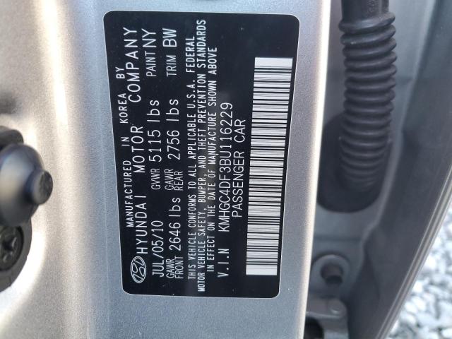 Photo 11 VIN: KMHGC4DF3BU116229 - HYUNDAI GENESIS 