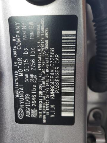Photo 12 VIN: KMHGC4DF4AU072868 - HYUNDAI GENESIS 4- 