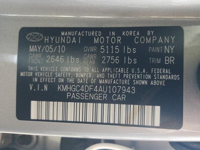 Photo 9 VIN: KMHGC4DF4AU107943 - HYUNDAI GENESIS 4. 