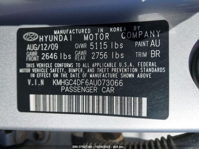 Photo 8 VIN: KMHGC4DF6AU073066 - HYUNDAI GENESIS 