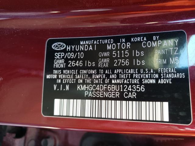 Photo 9 VIN: KMHGC4DF6BU124356 - HYUNDAI GENESIS 4. 