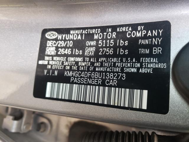 Photo 9 VIN: KMHGC4DF6BU138273 - HYUNDAI GENESIS 4. 