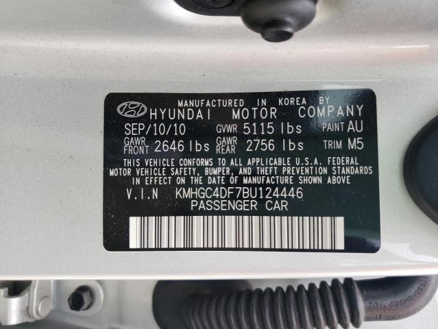 Photo 9 VIN: KMHGC4DF7BU124446 - HYUNDAI GENESIS 4. 