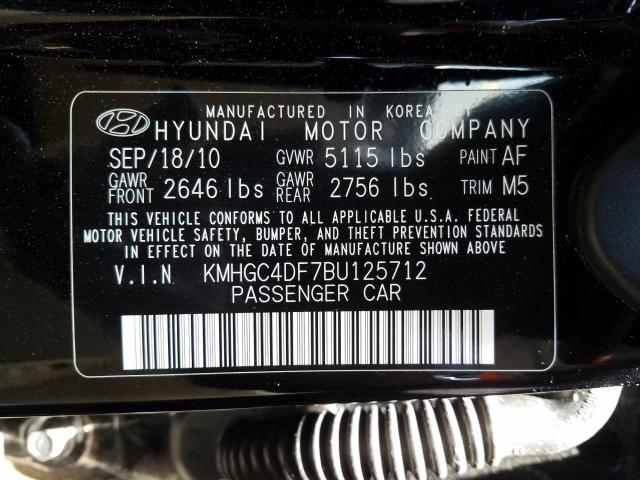 Photo 9 VIN: KMHGC4DF7BU125712 - HYUNDAI GENESIS 4. 