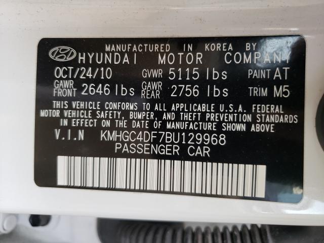 Photo 9 VIN: KMHGC4DF7BU129968 - HYUNDAI GENESIS 4. 