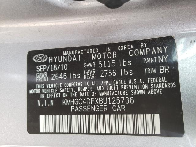 Photo 9 VIN: KMHGC4DFXBU125736 - HYUNDAI GENESIS 4. 