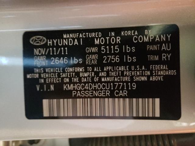 Photo 9 VIN: KMHGC4DH0CU177119 - HYUNDAI GENESIS 5. 