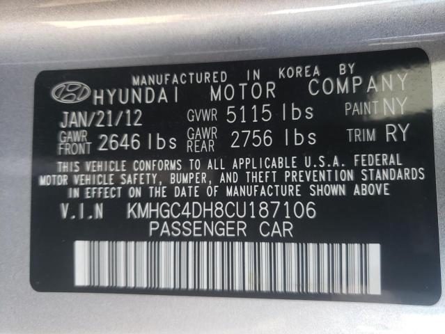 Photo 9 VIN: KMHGC4DH8CU187106 - HYUNDAI GENESIS 5. 