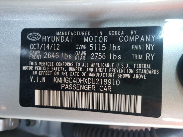 Photo 9 VIN: KMHGC4DHXDU218910 - HYUNDAI GENESIS 5. 