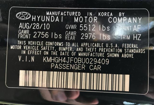 Photo 9 VIN: KMHGH4JF0BU029409 - HYUNDAI EQUUS SIGN 