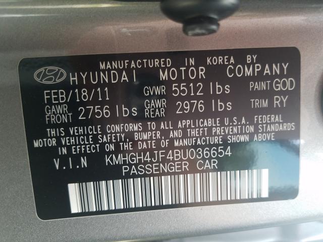 Photo 9 VIN: KMHGH4JF4BU036654 - HYUNDAI EQUUS SIGN 