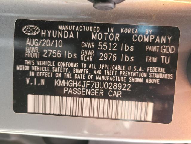 Photo 11 VIN: KMHGH4JF7BU028922 - HYUNDAI EQUUS 