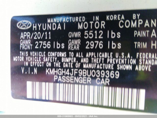 Photo 8 VIN: KMHGH4JF9BU039369 - HYUNDAI EQUUS 