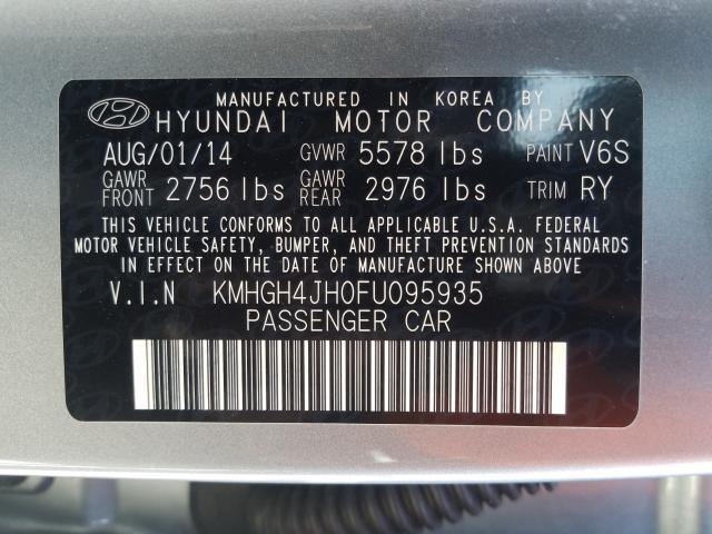 Photo 9 VIN: KMHGH4JH0FU095935 - HYUNDAI EQUUS SIGN 