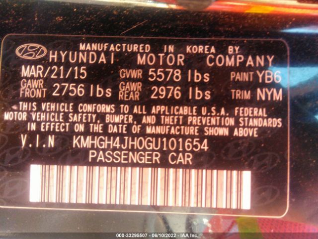 Photo 8 VIN: KMHGH4JH0GU101654 - HYUNDAI EQUUS 