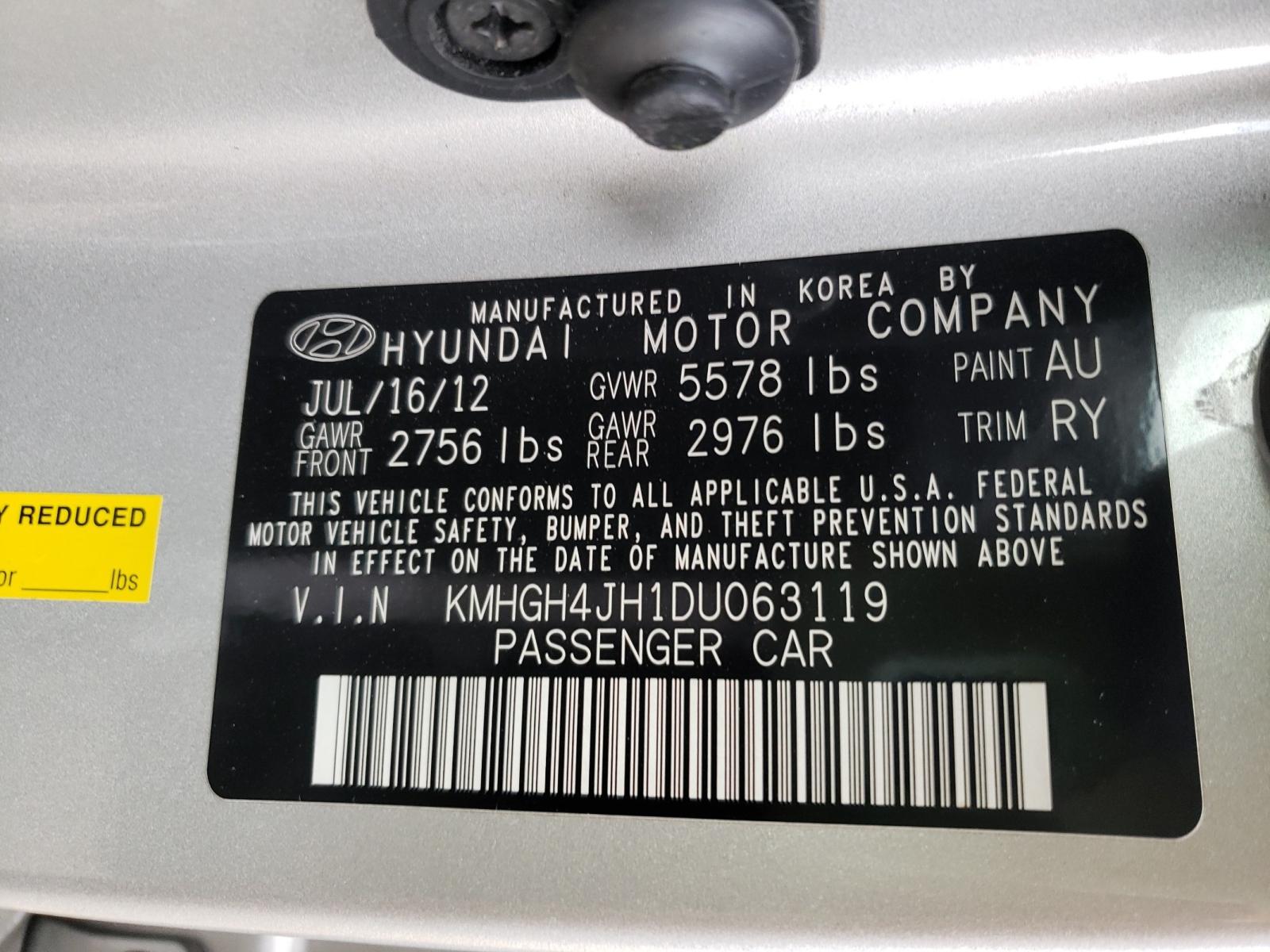 Photo 9 VIN: KMHGH4JH1DU063119 - HYUNDAI EQUUS SIGN 