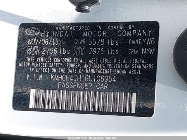 Photo 8 VIN: KMHGH4JH1GU106054 - HYUNDAI EQUUS 