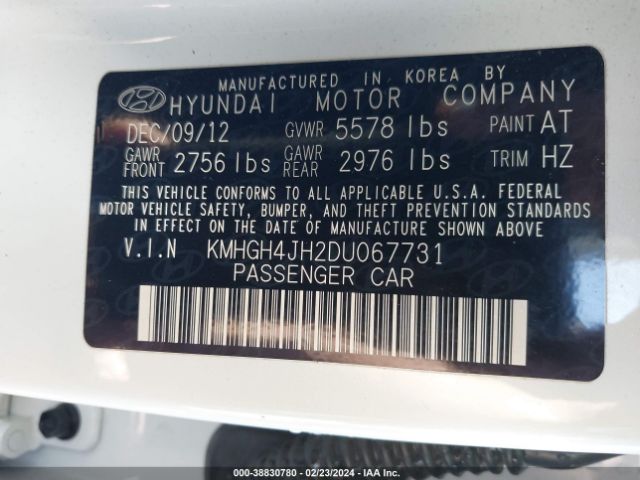 Photo 8 VIN: KMHGH4JH2DU067731 - HYUNDAI EQUUS 