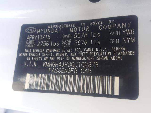 Photo 9 VIN: KMHGH4JH3GU102376 - HYUNDAI EQUUS SIGN 