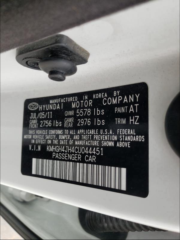 Photo 9 VIN: KMHGH4JH4CU044451 - HYUNDAI EQUUS SIGN 