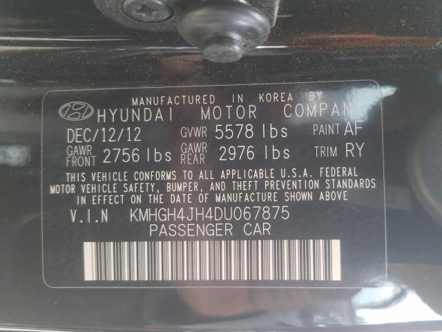 Photo 9 VIN: KMHGH4JH4DU067875 - HYUNDAI EQUUS SIGN 