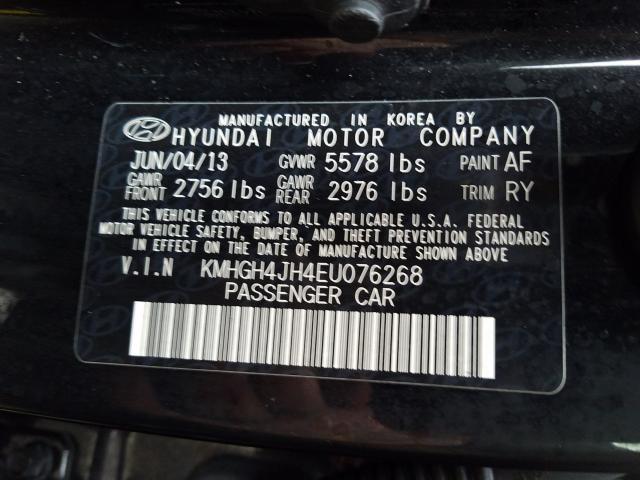 Photo 9 VIN: KMHGH4JH4EU076268 - HYUNDAI EQUUS SIGN 