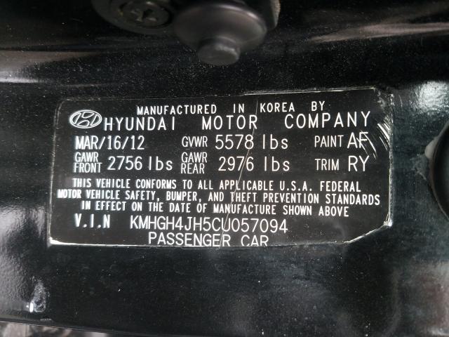 Photo 9 VIN: KMHGH4JH5CU057094 - HYUNDAI EQUUS SIGN 