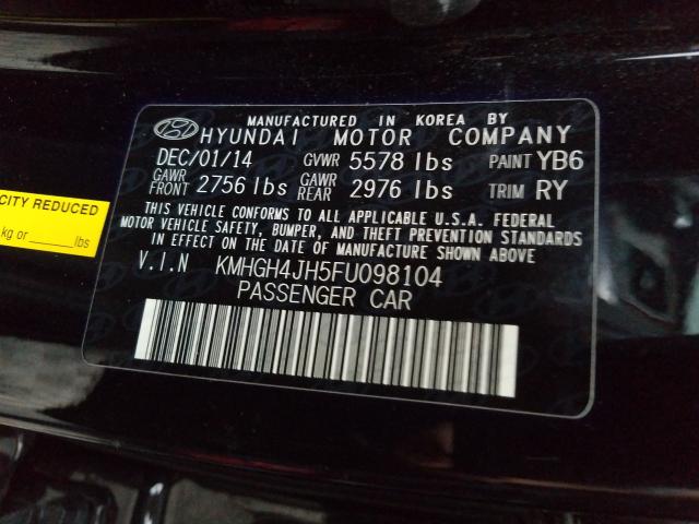 Photo 9 VIN: KMHGH4JH5FU098104 - HYUNDAI EQUUS SIGN 