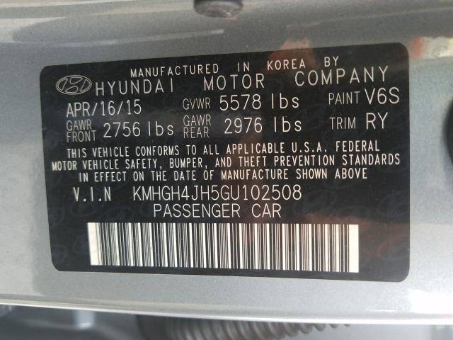 Photo 9 VIN: KMHGH4JH5GU102508 - HYUNDAI EQUUS SIGN 