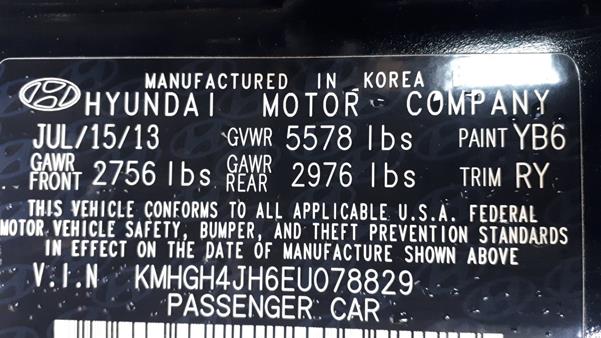 Photo 2 VIN: KMHGH4JH6EU078829 - HYUNDAI EQUUS 