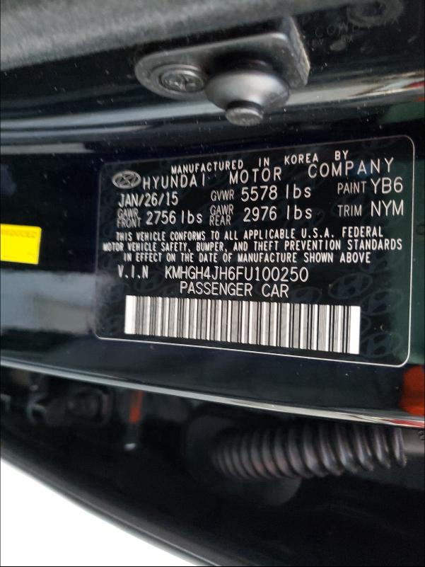 Photo 9 VIN: KMHGH4JH6FU100250 - HYUNDAI EQUUS SIGN 