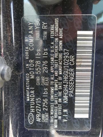 Photo 11 VIN: KMHGH4JH6GU102937 - HYUNDAI EQUUS 