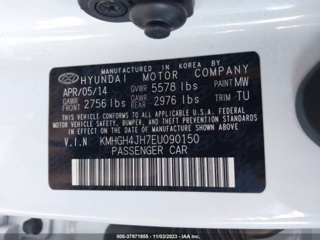 Photo 8 VIN: KMHGH4JH7EU090150 - HYUNDAI EQUUS 