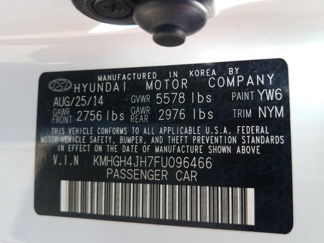 Photo 9 VIN: KMHGH4JH7FU096466 - HYUNDAI EQUUS SIGN 