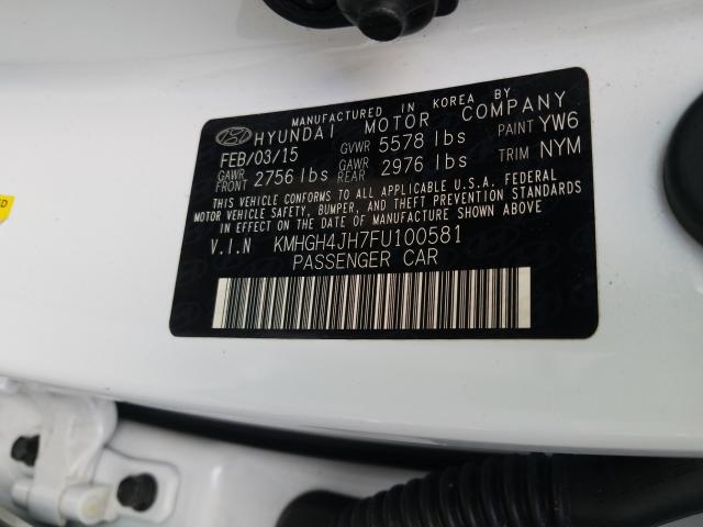 Photo 9 VIN: KMHGH4JH7FU100581 - HYUNDAI EQUUS SIGN 