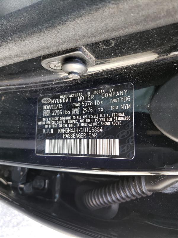 Photo 9 VIN: KMHGH4JH7GU106334 - HYUNDAI EQUUS SIGN 