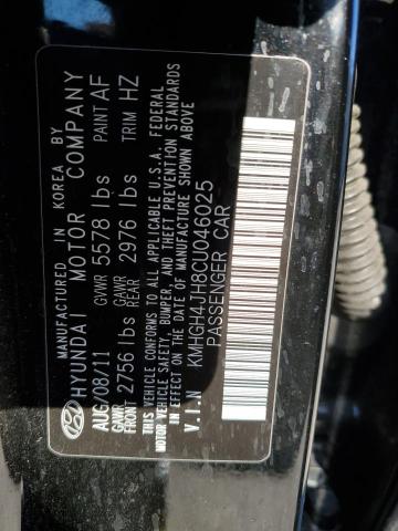 Photo 12 VIN: KMHGH4JH8CU046025 - HYUNDAI EQUUS 