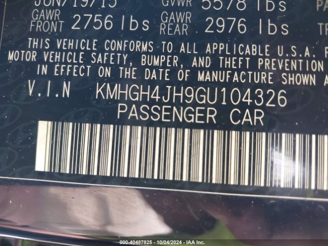 Photo 8 VIN: KMHGH4JH9GU104326 - HYUNDAI EQUUS 