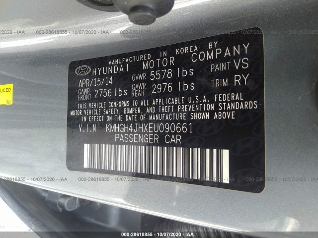 Photo 8 VIN: KMHGH4JHXEU090661 - HYUNDAI EQUUS 