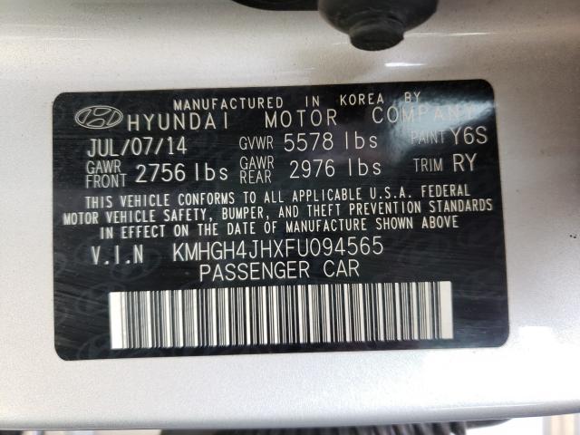 Photo 9 VIN: KMHGH4JHXFU094565 - HYUNDAI EQUUS SIGN 